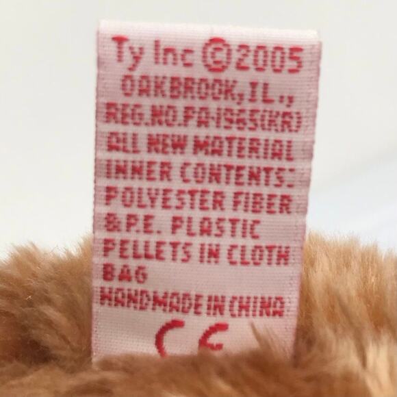 Ty Beanie Buddy Always Bear Plush 9" Brown Red Rose 2005 Stuffed Animal Tags - Picture 13 of 13
